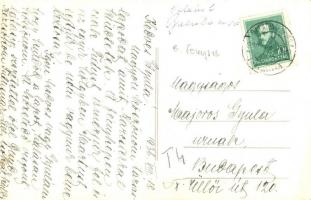 1936 Balatonfenyves, Horgászó urak a Balatonnál. photo (EK)