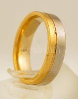 14 K fehérarany és arany jegy/eljegyzési gyűrű. Jelzett, egy brillel / White and yellow gold ring 4,...