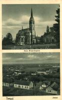 Tompa, Tampa; Szent Anna templom, látkép / church, panorama view