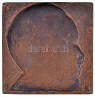 Maugsch Gyula? (1882-1945) DN "Férfi portré balra" Br plakett (96x96mm) T:2