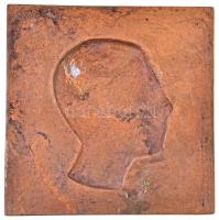 Patzó Pál (1886-1945) DN "Férfi portré balra" Br plakett (98x98mm) T:2