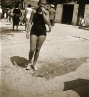 cca 1930-1940 5 db fotónegatív: Római part, csónakázás, 6×9 cm