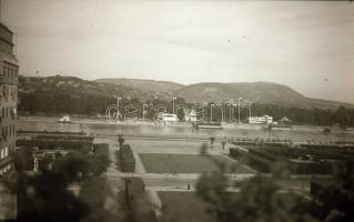 cca 1930-1940 5 db fotónegatív: Római part, csónakázás, 6×9 cm