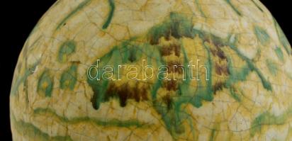 Gorka Géza (1894-1971): Halas váza. Kézzel festett repesztett mázas kerámia, jelzett (Nógrádverőce),...