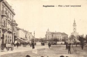 Nagykanizsa, Fő tér, Felső templom, piac (EK)