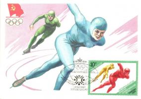 4 db MODERN szovjet téli sport motívumlap az 1984-es szarajevói olimpiáról / 4 modern Soviet winter ...