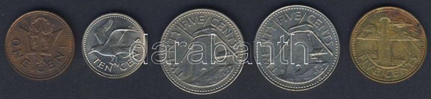 Barbados 1973-1988. 5db klf fémpénz + Chile 1966-1991. 5db klf fémpénz T:2,2/3