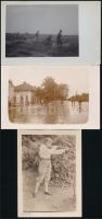 cca 1910 Vadászok, puskások 4 db fotó és fotólap + 11 db egyéb fotó