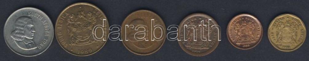 Dánia 1962-93. 7db klf fémpénz + Dél-Afrika 1966-94. 6db klf fémpénz T:2,3