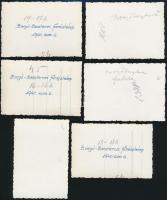 1940 Borgóbeszterce (Bistriţa Bârgăului), fűrésztelep, 6 db fotó, hátuljukon feliratozva, 6,5×9 cm