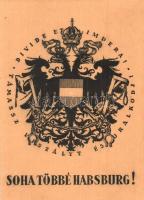 Soha többé Habsburg! Támassz viszályt és uralkodj! Országos Habsburg Ellenes Liga kiadása / Anti-Habsburg propaganda card