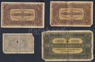 Kis korona tétel 1902-23. 20f (1x), 50f (1x), 1K (3x), 2K (8x), 10K (6x), 20K (4x), 100K (2x), 1000K...