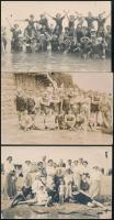 13 db, az Adriánál, Cirkvenicán és egyéb zengerparti üdülőhelyeken készült strandfotó lap / Cirkveni...