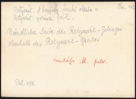 cca 1910 Retyezát, a hegység északi oldala, Erdélyi Mór felvétele, hátulján feliratozva, pecséttel j...