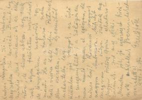 1944 Kovács Márton zsidó 101/40. KMSZ (közérdekű munkaszolgálatos) levele feleségének a zombori munk...