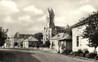 Berettyóújfalu - 8 db modern városképes lap: Calvin tér, Református templom, Kossuth Lajos utca, Tan...