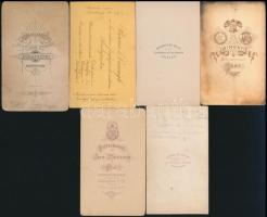 cca  1860-1880 6 db vizitkártya klf magyar fotósok műterméből