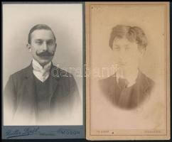 cca 1860-1880 2 db vizitkártya mosoni és soproni magyar fotósok műterméből