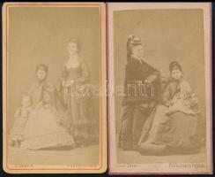 cca 1860-1880 2 db vizitkártya pécsi magyar fotósok műterméből