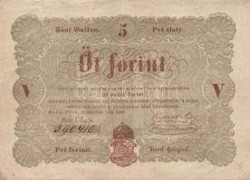 1848. 5Ft "Kossuth bankó" barna T:II