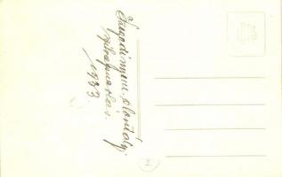 1933 Szeged, a szegedi nyomozó alosztály szilva pucolás közben. photo