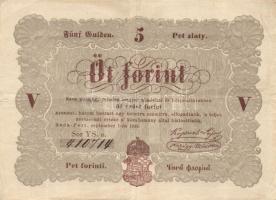 1848. 5Ft "Kossuth bankó" barna T:II