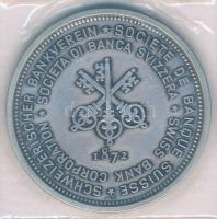 Svájc DN "Bázel" jelzett Ag emlékérem lezárt csomagolásban, dísztokban (~40g/0.925/53mm) T...