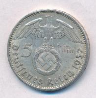 Német Harmadik Birodalom 1937A 5M Ag "Hindenburg" T:2 
German Third Reich 1937A 5 Mark Ag...