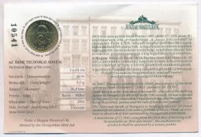 2003. 20Ft "Deák Ferenc" elsőnapi veret számozott emléklapon T:1
