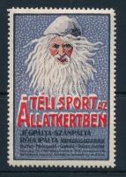 1912 Téli sport az állatkertben levélzáró "R"