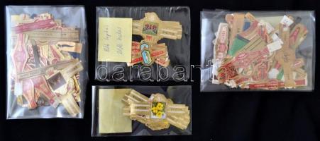 Régi szivargyűrű gyűjtemény, kb. 400 db, közte vágatlan szivargyűrűkkel, Handelsgold sérült, szivaro...