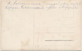 1916 A Bug folyó mellett kiépített lövészárok és szálláshely a 11. század tisztjével / WWI K.u.k. Hu...