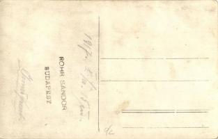 1917 Isonzo front, Parkplatze der K.u.K. Kraftfahrgruppe V. / Osztrák-magyar V. gépkocsi osztag kato...