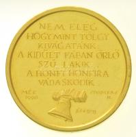 1990. "Batthyány Lajos A Magyar Nép Mártírja 1807-1849 - MÉE" Au emlékérem (7.2g/0.900/20m...