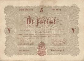 1848. 5Ft "Kossuth bankó" barna T:II