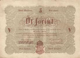 1848. 5Ft "Kossuth bankó" barna T:II