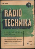 1941-1942 Rádiótechnika, 2 db,  VI. évf. 5., VII. évf. 3. sz