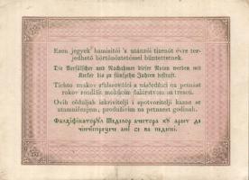 1848. 5Ft "Kossuth bankó" barna (9x) kézzel értéktelenítve, benne értékszám elcsúszások T:...