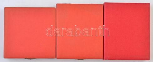 ~1960-1970. 3db klf sportérem, mindhárom eredeti tokban, közte 1971. "Jó Munkáért 1971 V.M. Köz...