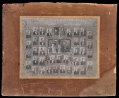 1916-1917 Miskolci Állami Felső-kereskedelmi Iskola tablófotója,(ma: Berzeviczy Gergely Kereskedelmi...