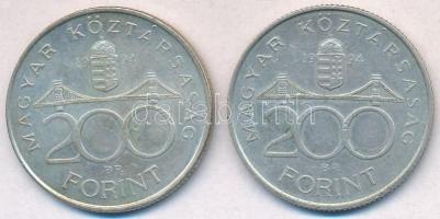 1994. 200Ft Ag "Deák" (2x) T:2