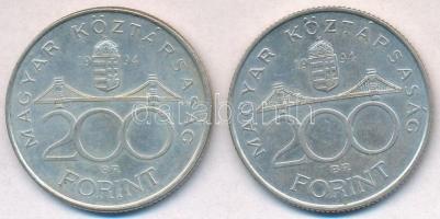 1994. 200Ft Ag "Deák" (2x) T:2
