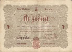 1848. 5Ft "Kossuth bankó" barna T:III+