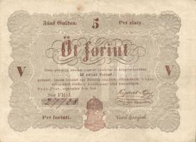 1848. 5Ft "Kossuth bankó" barna T:III+