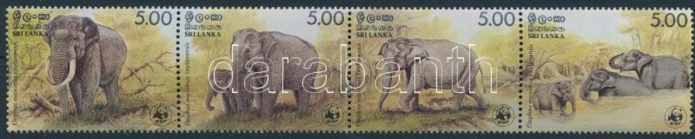 1986 WWF: Ceyloni elefánt négyescsík Mi 753-756