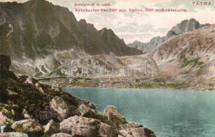 Tátra, Batizfalvi-tó és csúcs. Feitzinger Ede No. 765. / lake with mountain peak