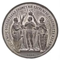 August Kleeberg 1867. "I. Ferenc József budai koronázására" Sn emlékérem. "LELJE NÉPE...