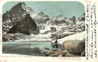 Tátra, Kistarpataki, Öt-tó, Téry menház. Feitzinger Ede 63. / lake, valley, rest house (EK)