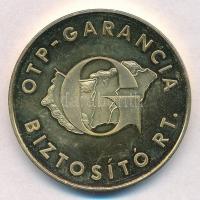 1999. OTP-Garancia Biztosító Rt. / Egy nagybank és egy biztosítótársaság: Páratlan páros 1989-1999 aranyozott Br emlékérem (42,5mm) T:2