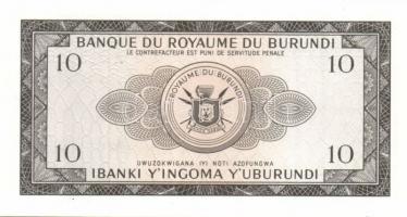 Burundi 1964.11.20. 10Fr T:I